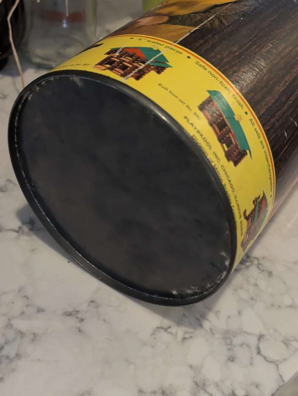Vintage Original Lincoln Logs by - Orange Lid